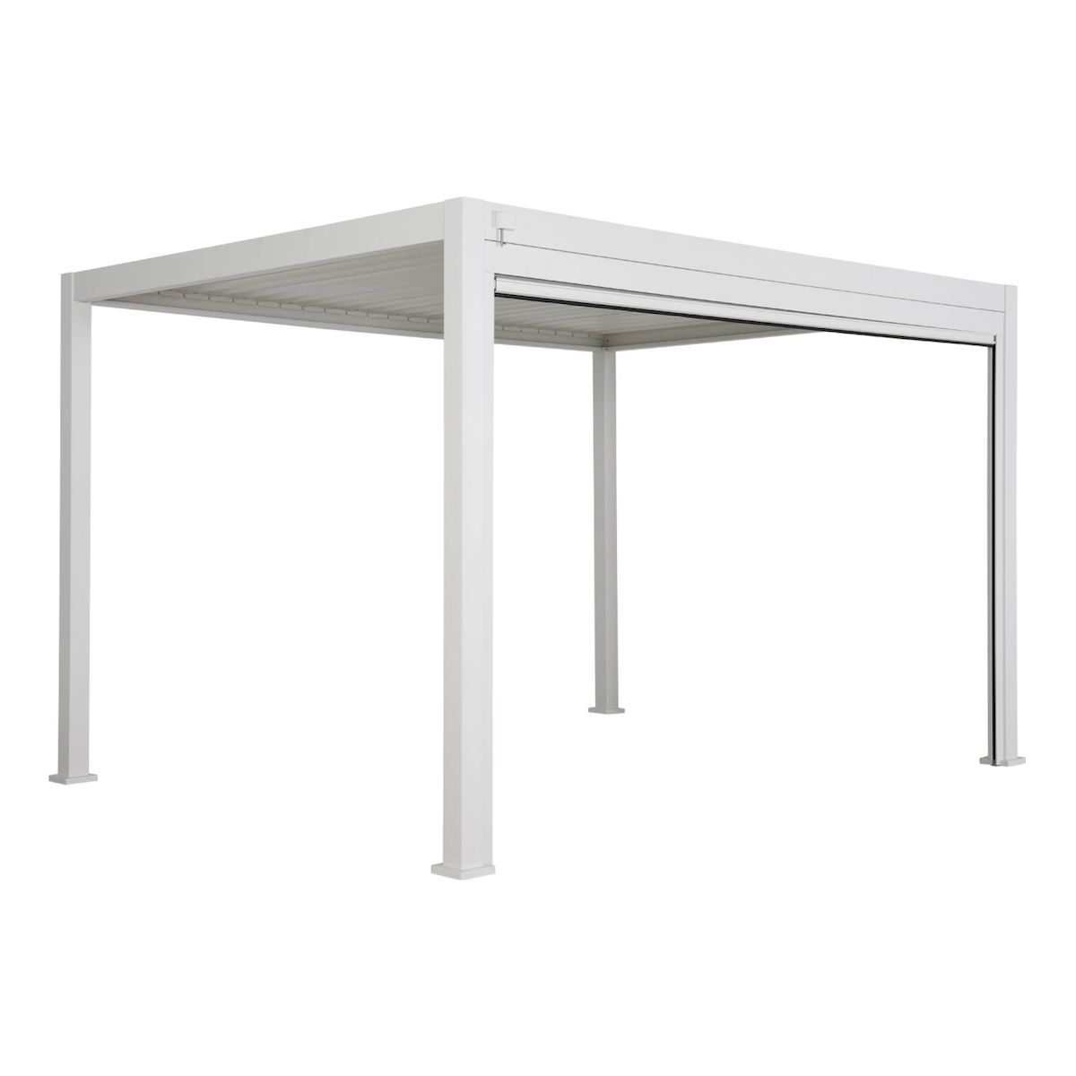 SWEEEK Pergola Bioclimatique – Triomphe – 4x3m, aluminium, à lames orientables + store 4m