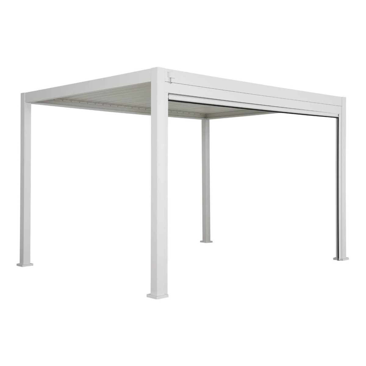 SWEEEK Pergola Bioclimatique – Triomphe – 4x3m, aluminium, à lames orientables + store 4m