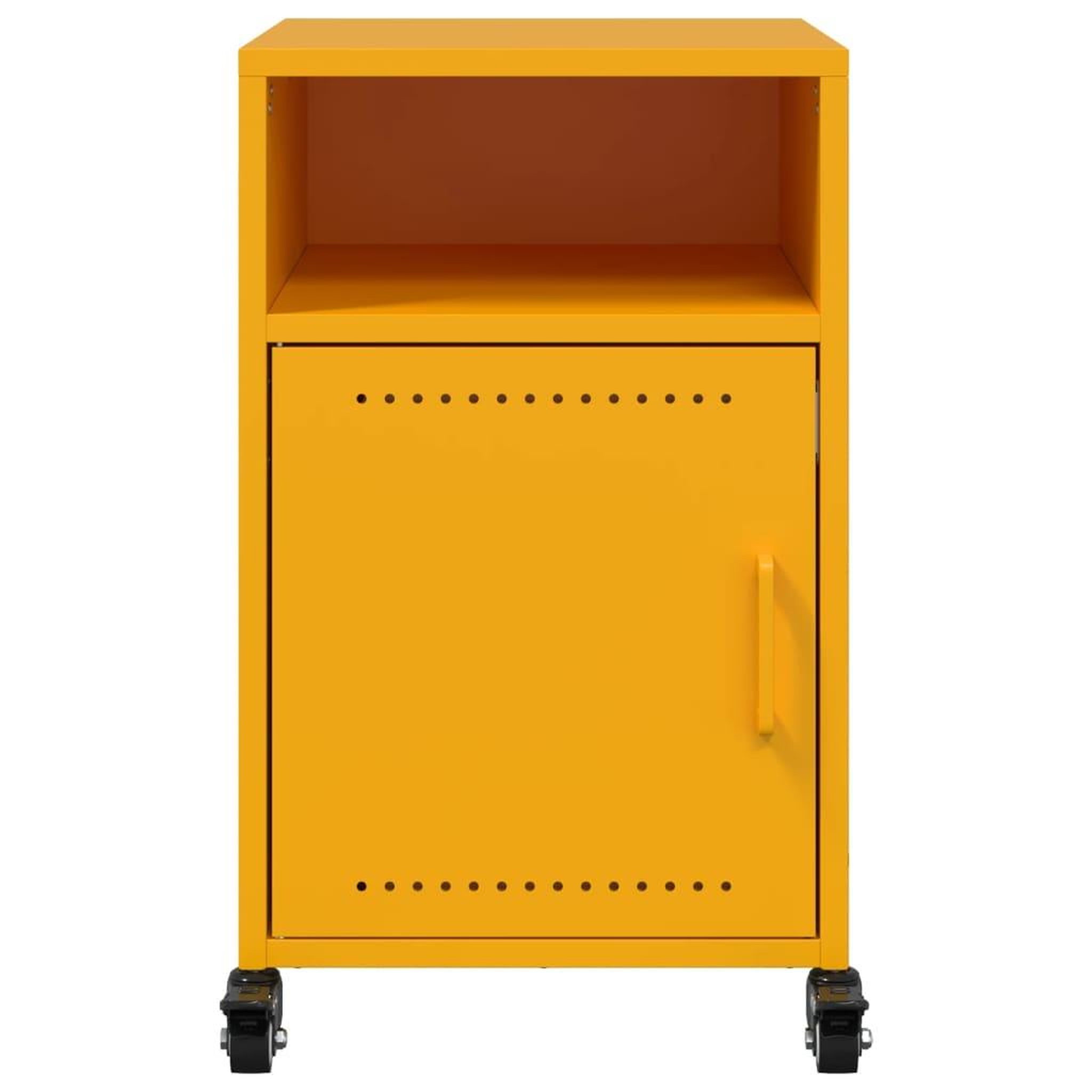 Voir la diapositive 5 : VIDAXL Tables de chevet 2 pcs jaune moutarde 36x39x59 cm acier