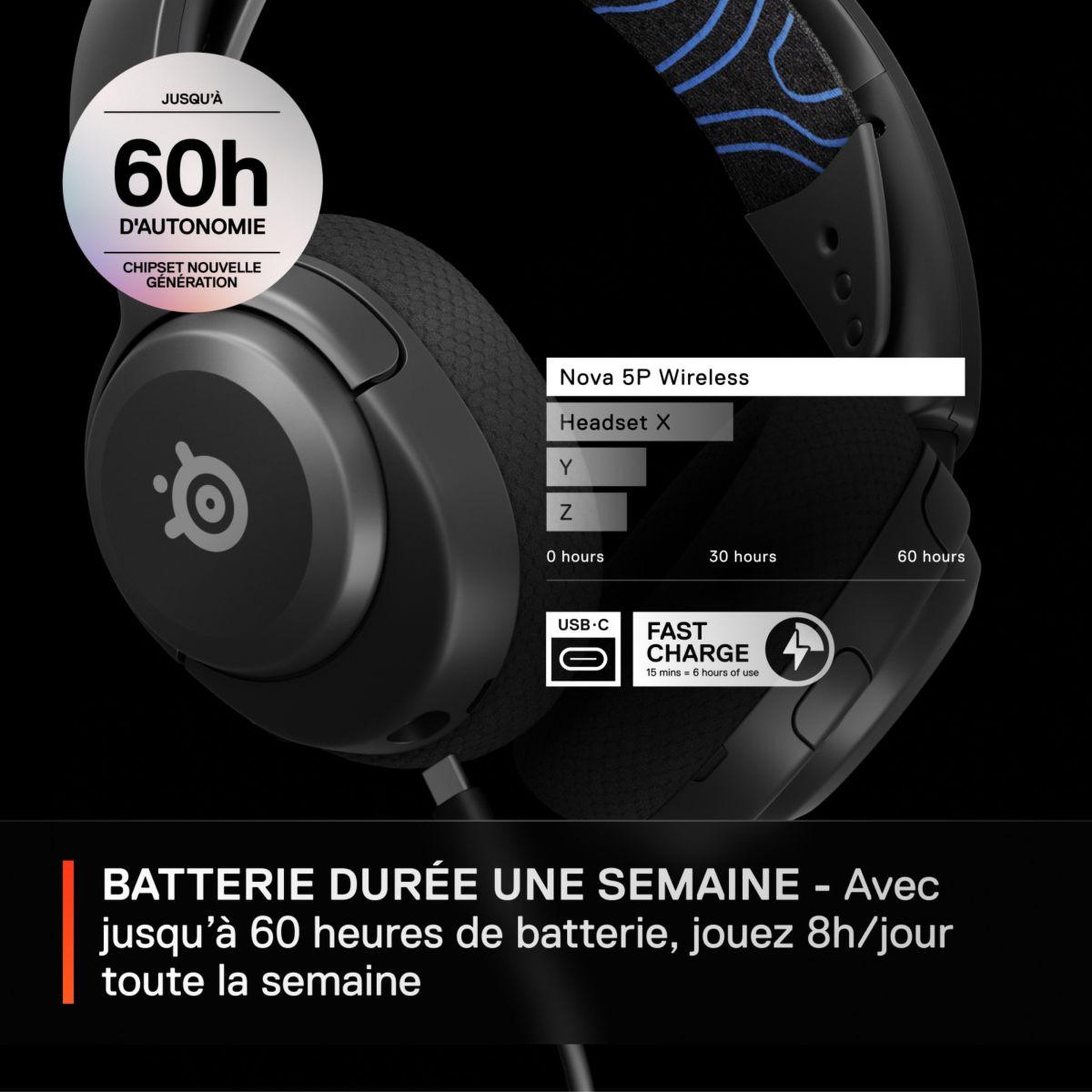 Voir la diapositive 3 : STEEL SERIES Casque gamer Arctis Nova 5P