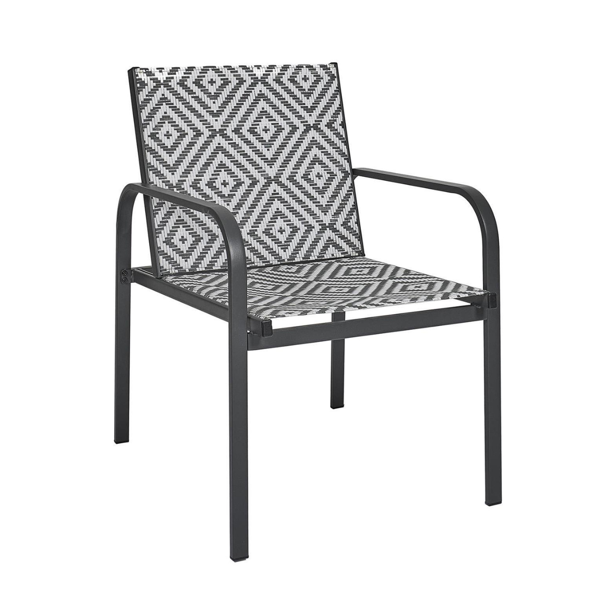 Voir la diapositive 3 : The Home Deco Factory Salon de jardin en aluminium et texaline 2 places mexico