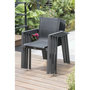 Voir la diapositive 5 : Paris Prix Lot de 2 Fauteuils de Jardin Empilables  Miami  84cm Gris Anthracite