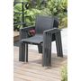 Voir la diapositive 5 : Paris Prix Lot de 2 Fauteuils de Jardin Empilables  Miami  84cm Gris Anthracite