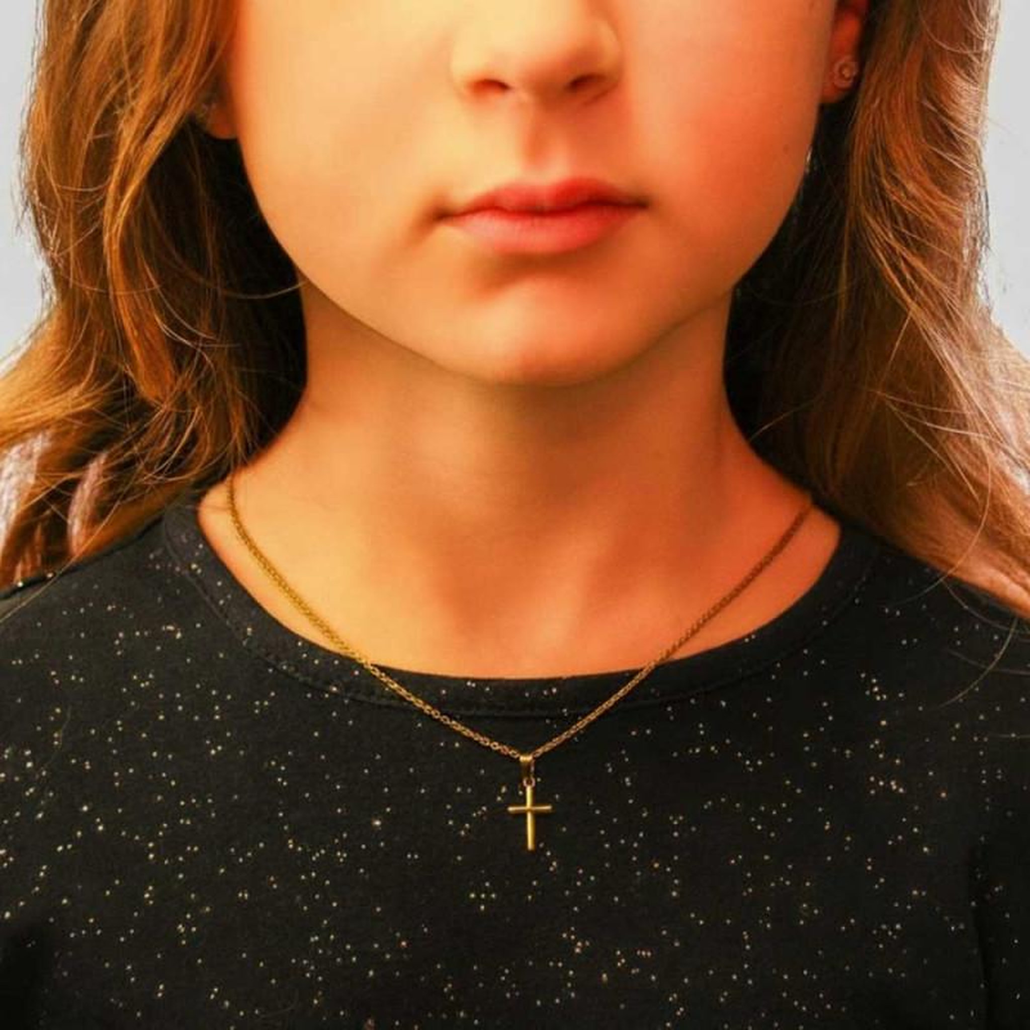 Voir la diapositive 2 : L'ATELIER D'AZUR Collier - Médaille Croix Or 18 Carats 750/000 Jaune - Chaine Dorée