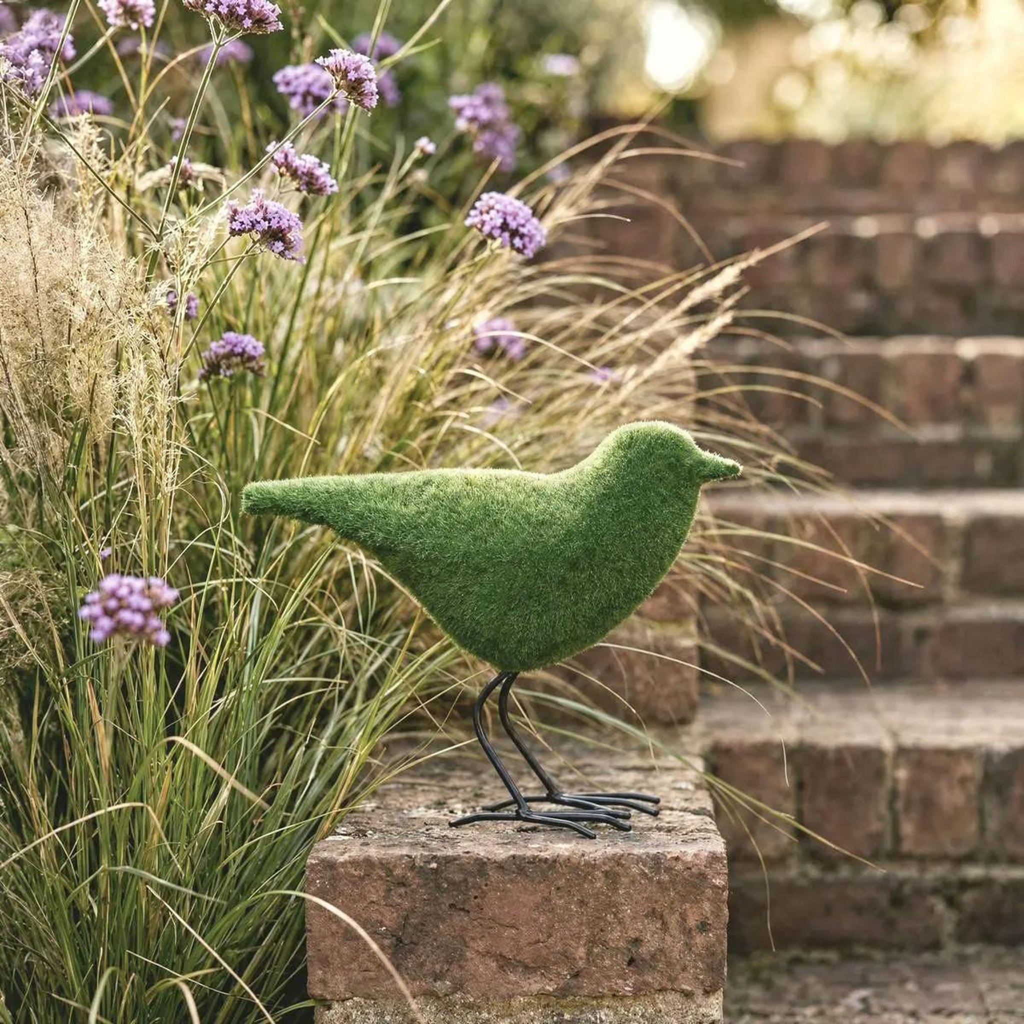 Voir la diapositive 2 : ATMOSPHERA Oiseau déco extérieur  grass  28cm vert