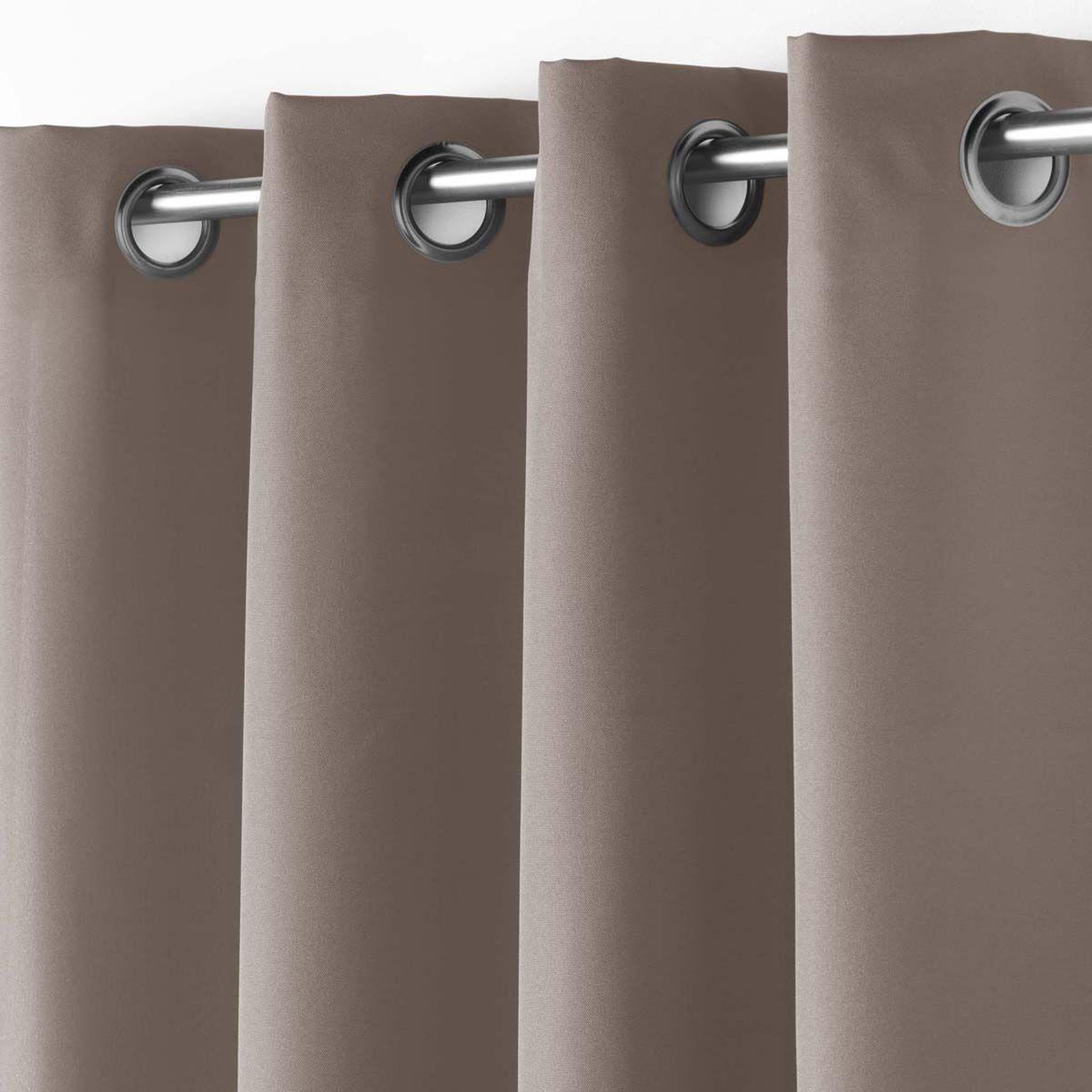 Voir la diapositive 2 : Douceur d'Intérieur Rideau à oeillets  essentiel  140x280cm taupe