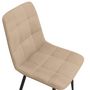Voir la diapositive 6 : ID MARKET Lot de 6 chaises MILA en velours taupe pour salle à manger