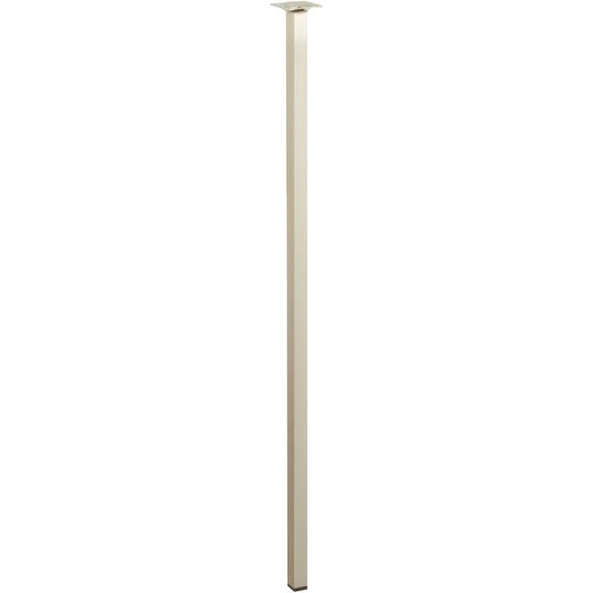 CENTRALE BRICO Pied table basse carré fixe, H.70 cm acier brossé gris