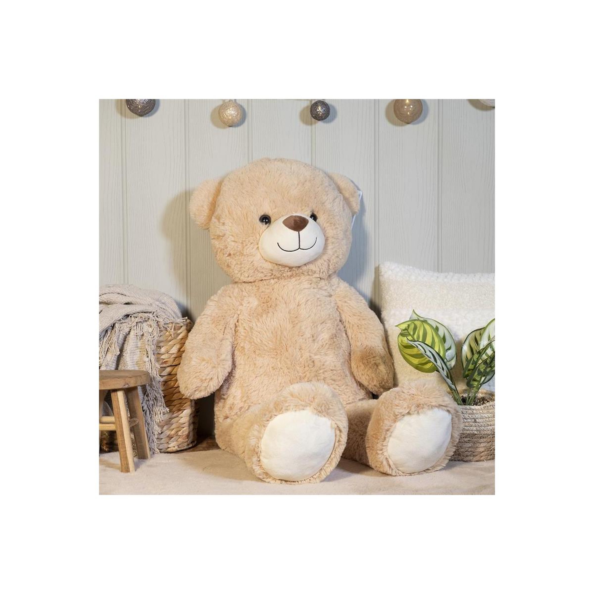 Voir la diapositive 4 : Jeux 2 momes Peluche géante  ours  100cm beige