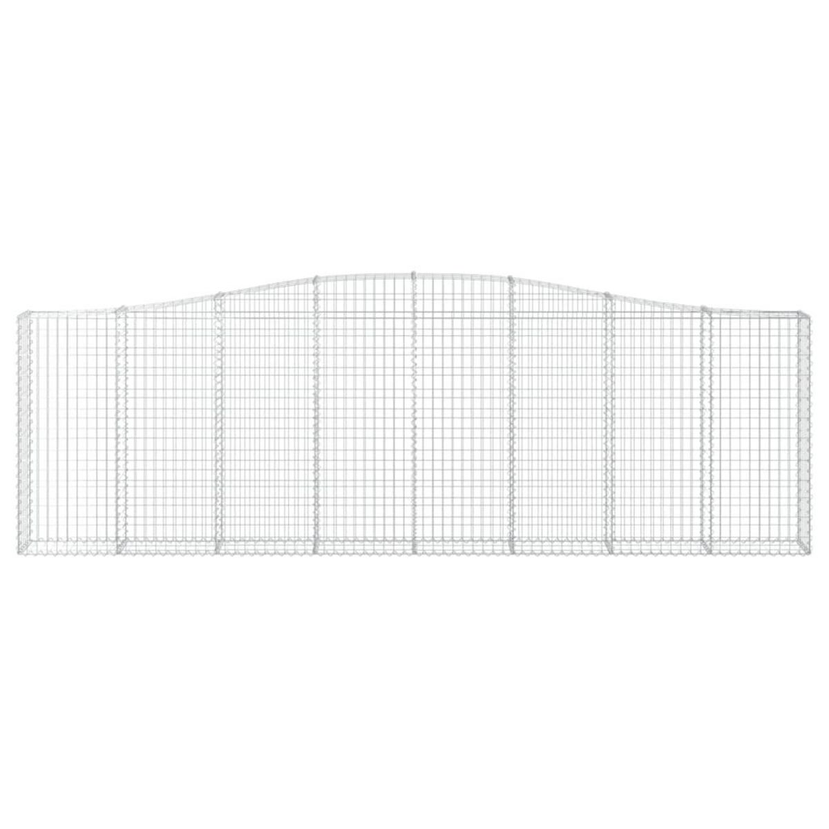 VIDAXL Paniers a gabions arques 15 pcs 400x30x120/140 cm Fer galvanise