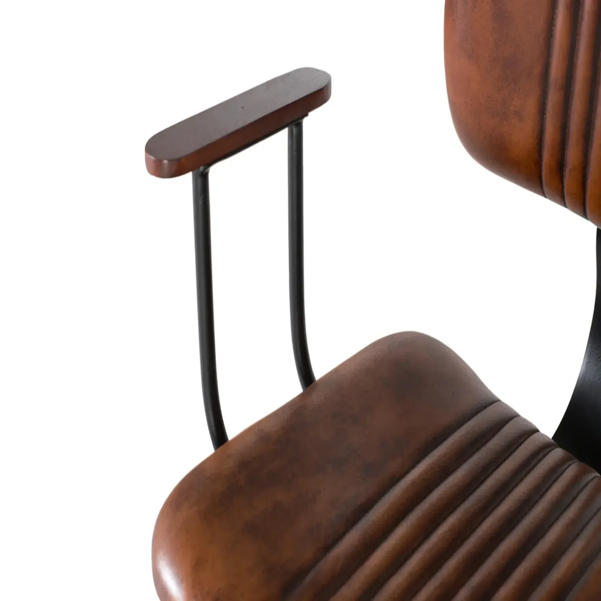 Voir la diapositive 5 : GINER Y COLOMER SL Lot de 2 chaises de cuir bovina 57 cm style vintage industriel