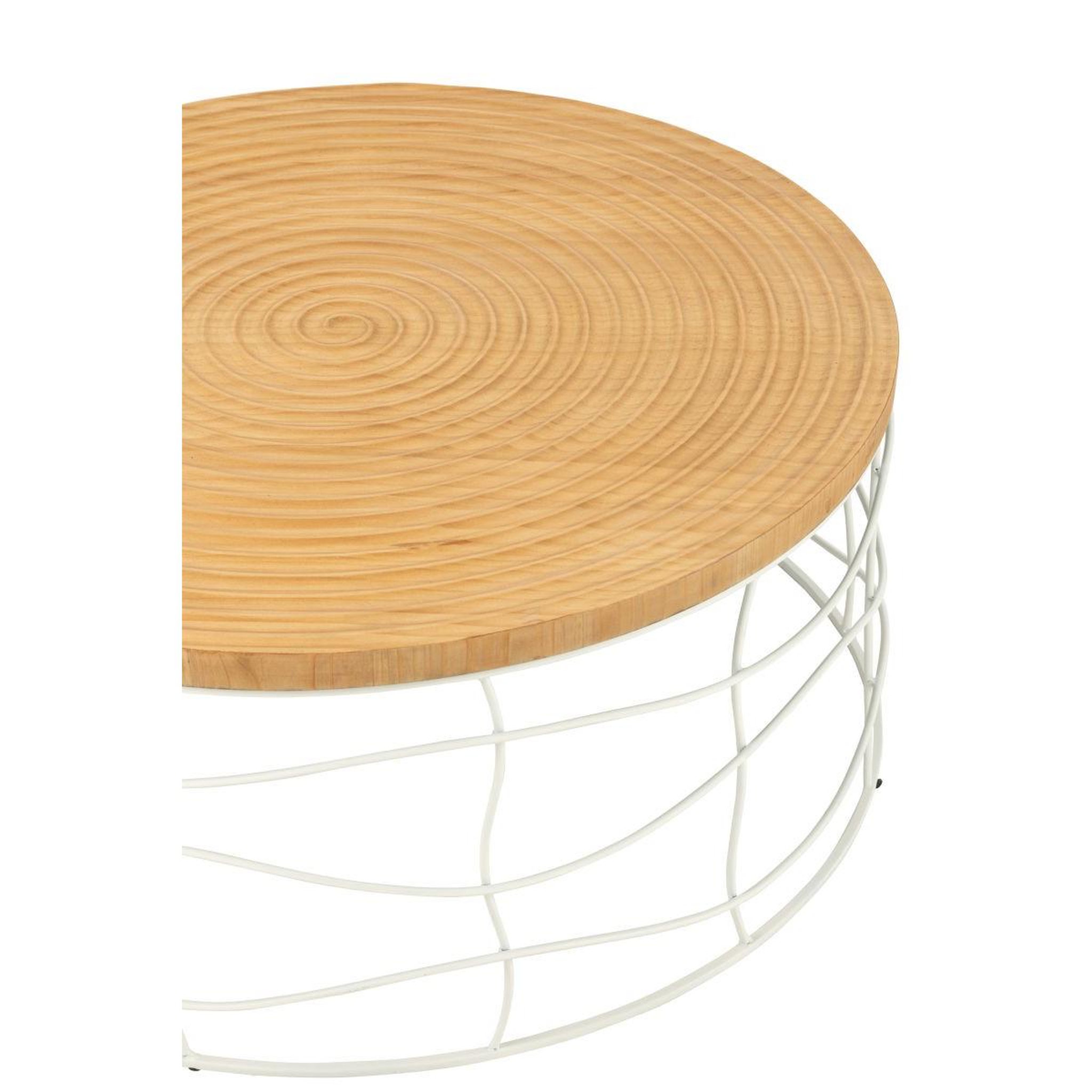 Voir la diapositive 2 : J-LINE Table basse design  brittney  80cm naturel