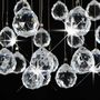Voir la diapositive 4 : VIDAXL Plafonnier avec perles de cristal Argente Sphere 3 ampoules G9
