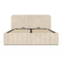 Voir la diapositive 3 : ID MARKET Lit coffre double ALBA avec tête de lit et sommier 140 x 190 cm velours beige