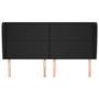 Voir la diapositive 3 : VIDAXL Tete de lit avec oreilles Noir 203x23x118/128 cm Similicuir