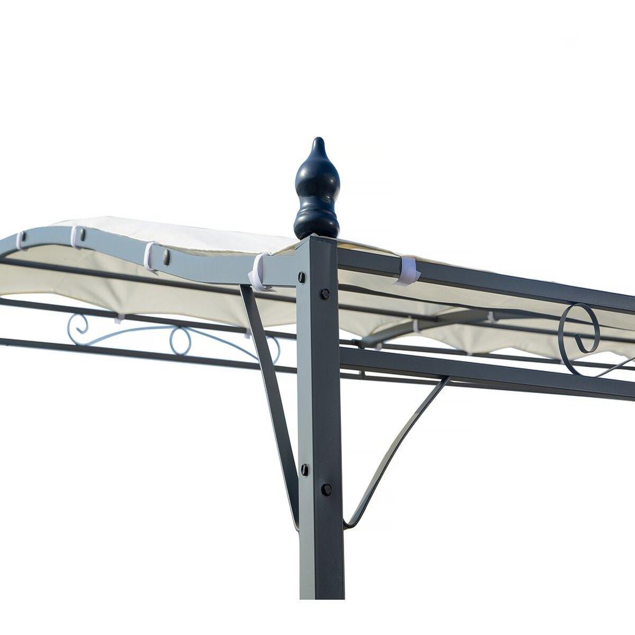 Voir la diapositive 4 : Habitat et Jardin Pergola inclinée en métal - 3 x 2,5 m - beige