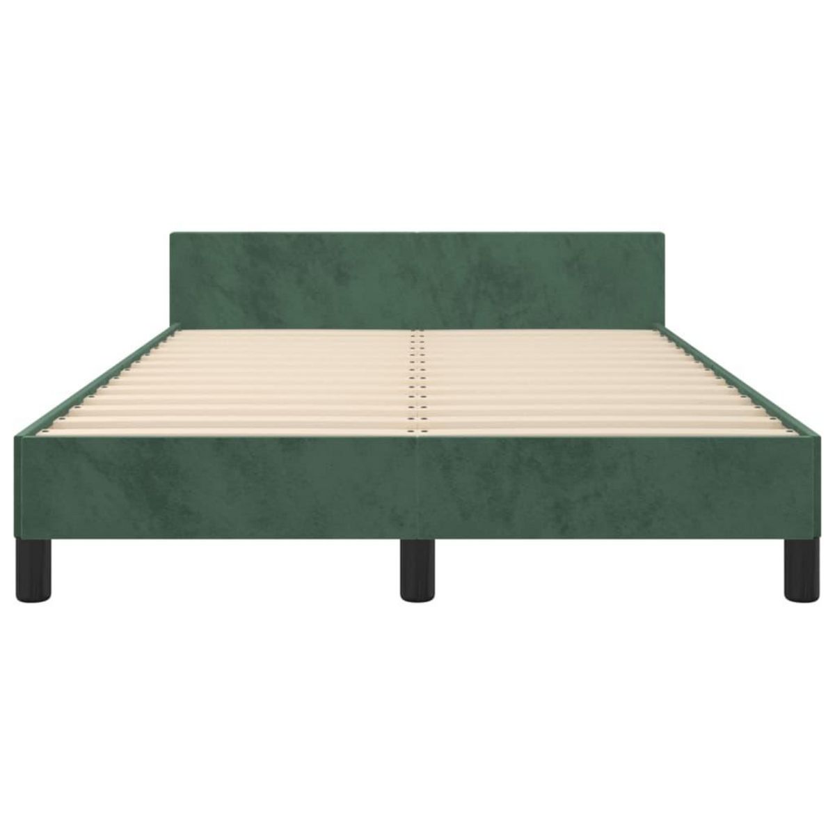 VIDAXL Cadre de lit sans matelas vert fonce 120x200 cm velours