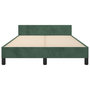 Voir la diapositive 5 : VIDAXL Cadre de lit sans matelas vert fonce 120x200 cm velours