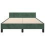 Voir la diapositive 5 : VIDAXL Cadre de lit sans matelas vert fonce 120x200 cm velours