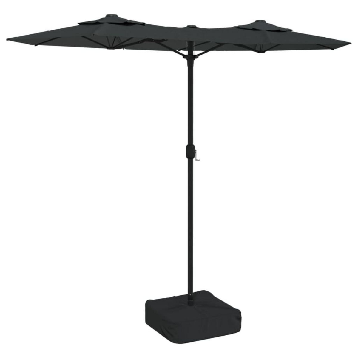 VIDAXL Parasol de jardin a double tete avec LED anthracite 316x240 cm