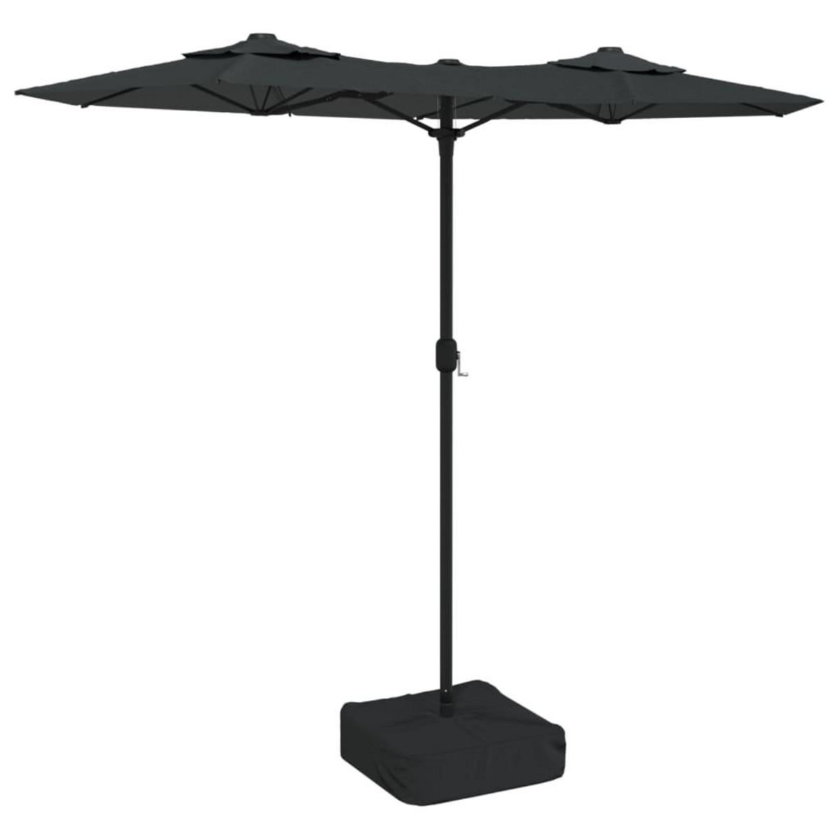 VIDAXL Parasol de jardin a double tete avec LED anthracite 316x240 cm
