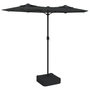 Voir la diapositive 2 : VIDAXL Parasol de jardin a double tete avec LED anthracite 316x240 cm