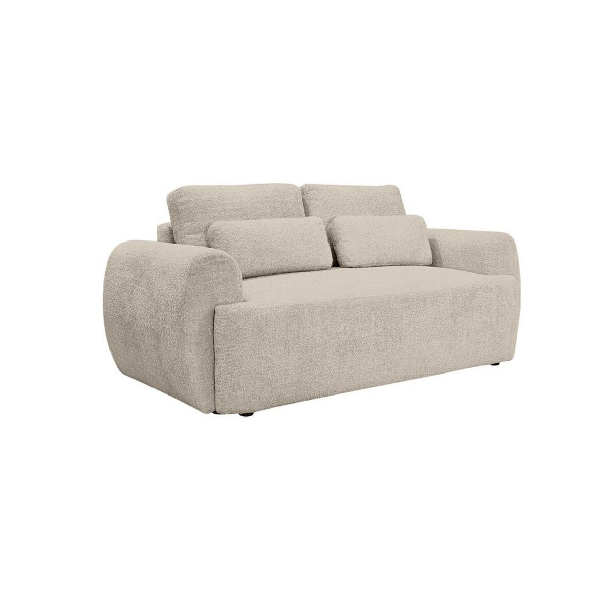 BEST MOBILIER Mahina - canapé droit 2 places - en tissu bouclette