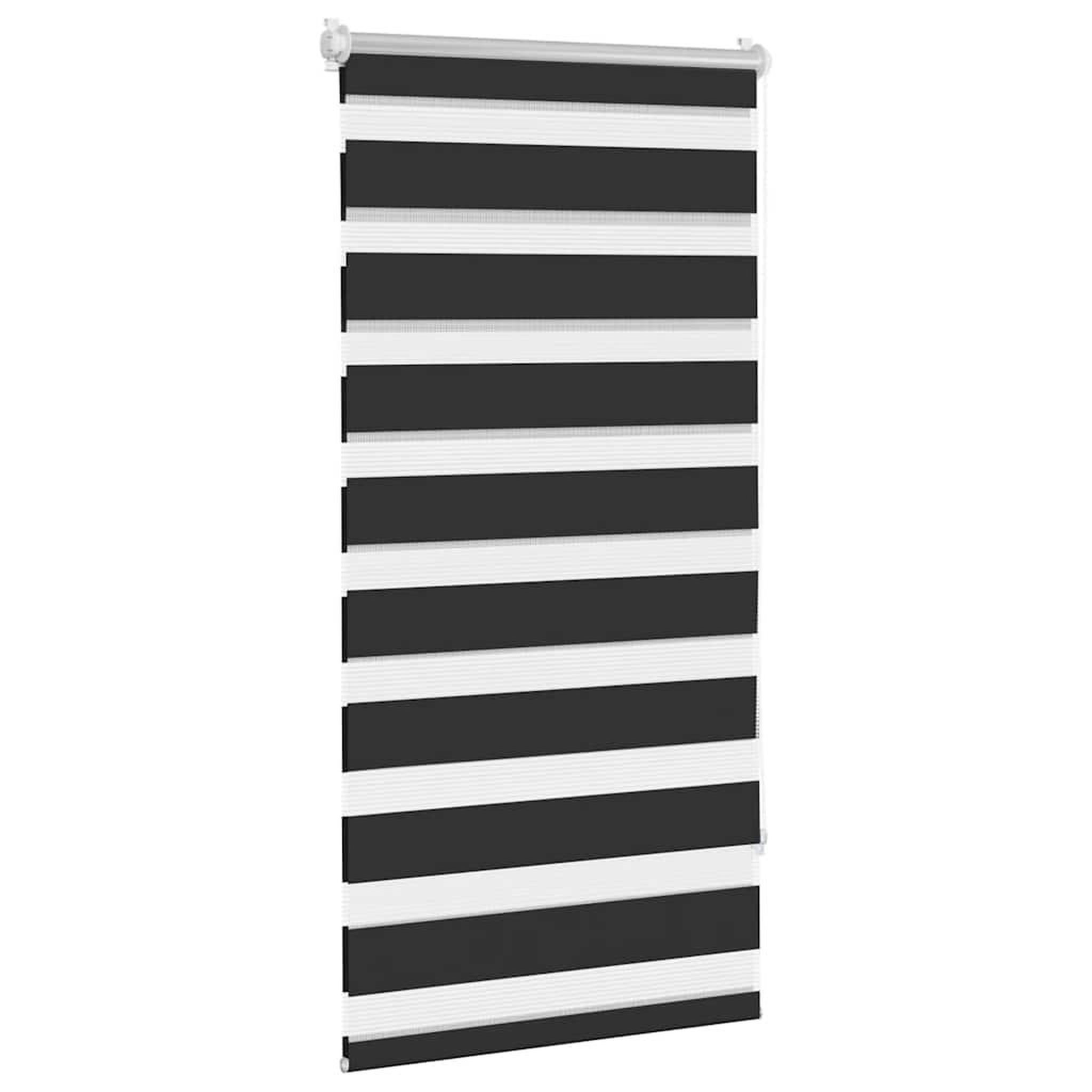 Voir la diapositive 3 : VIDAXL Store venitien zebre 60,9 x 120 cm, largeur du tissu 56,7 cm, noir