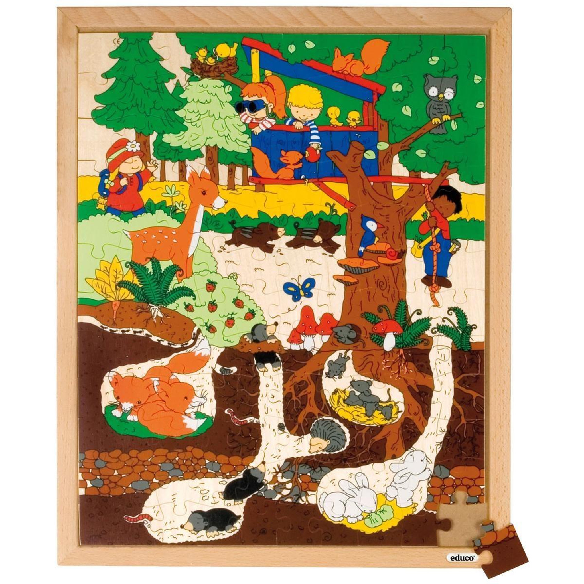 EDUCO Dessus et dessous - le bois — 120 pièces de puzzle