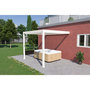 Voir la diapositive 6 : Pergola Bioclimatique adossée 3x3 m - Aluminium - Blanc -  VS OmBREA®