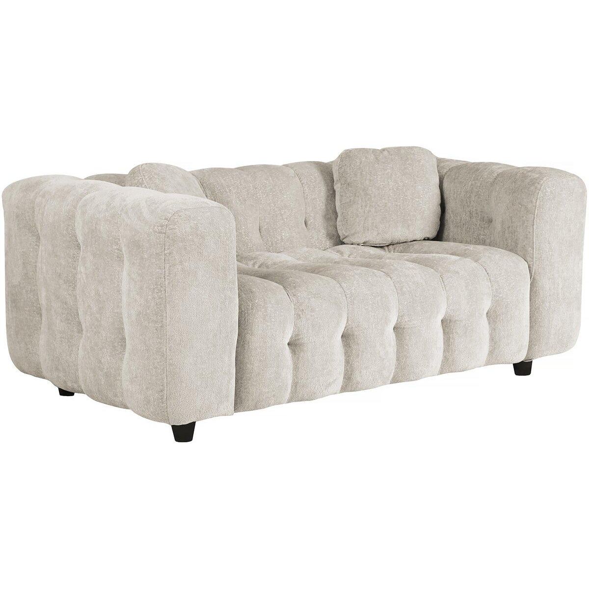 Habitat et Jardin Canapé droit en tissu chenille  Vendome  - 2 places - Beige