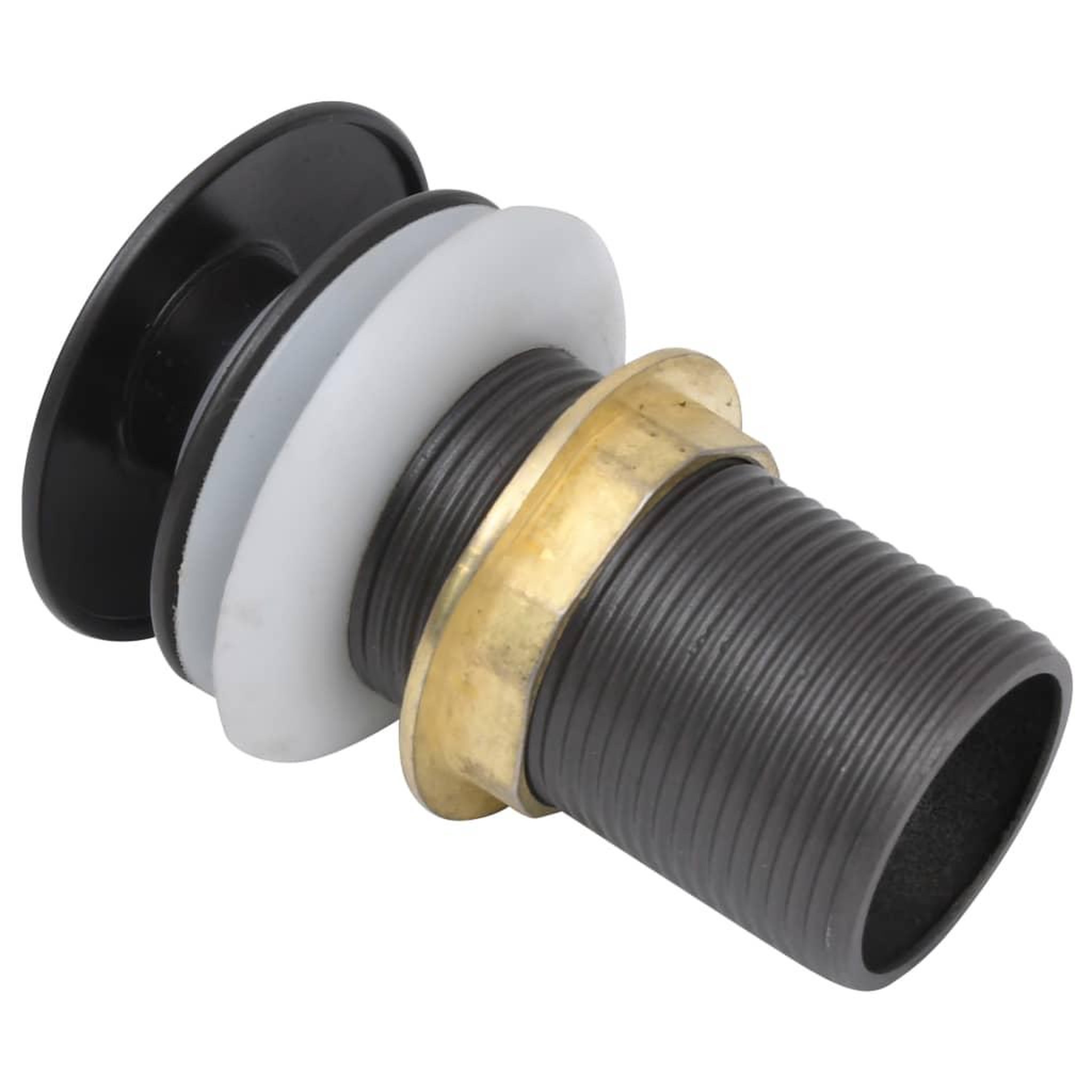 Voir la diapositive 4 : VIDAXL Drain a poussoir sans debordement Gris 6,4x6,4x9,1 cm