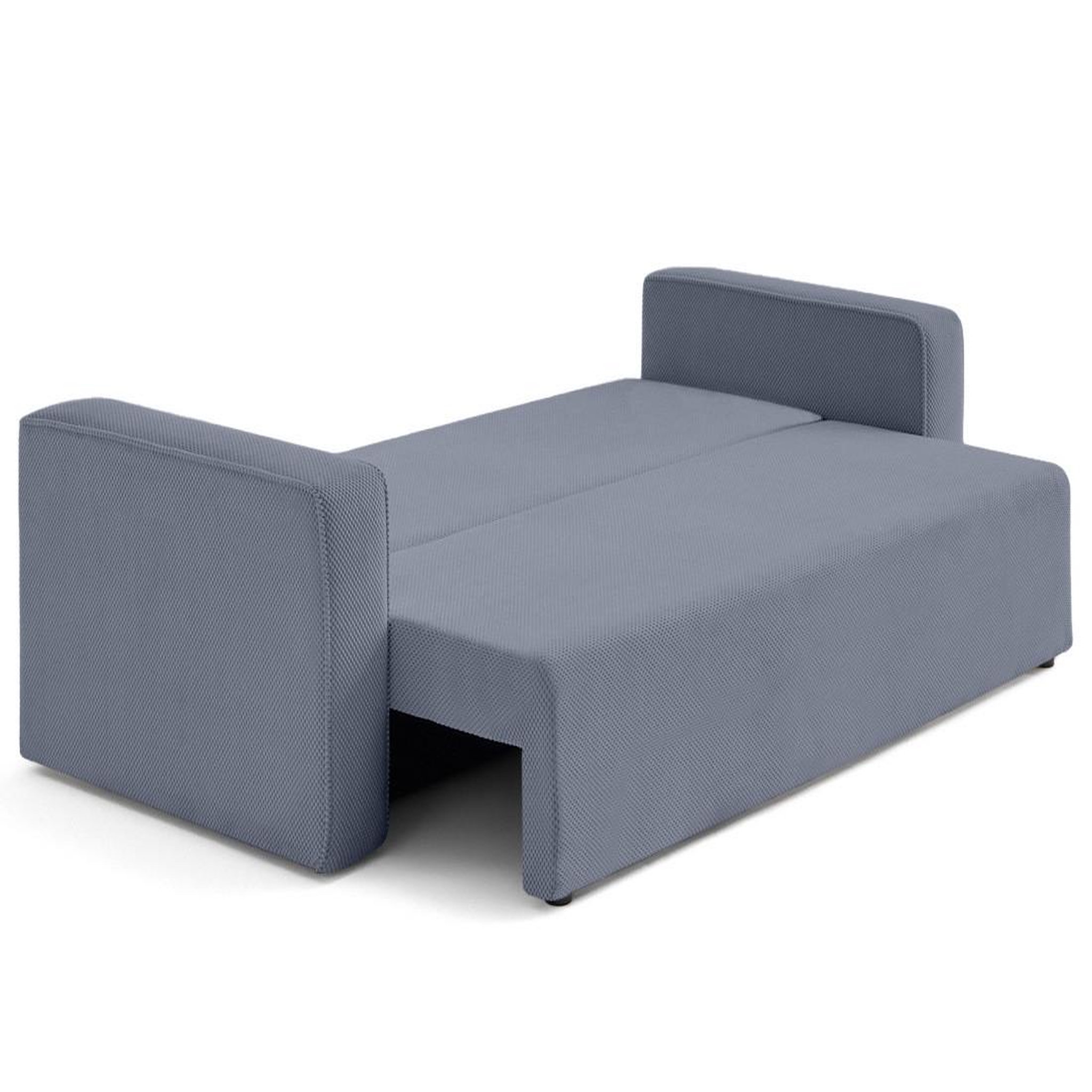 Voir la diapositive 2 : BEST MOBILIER Topaze - canapé droit 3 places convertible avec coffre en velours texturé