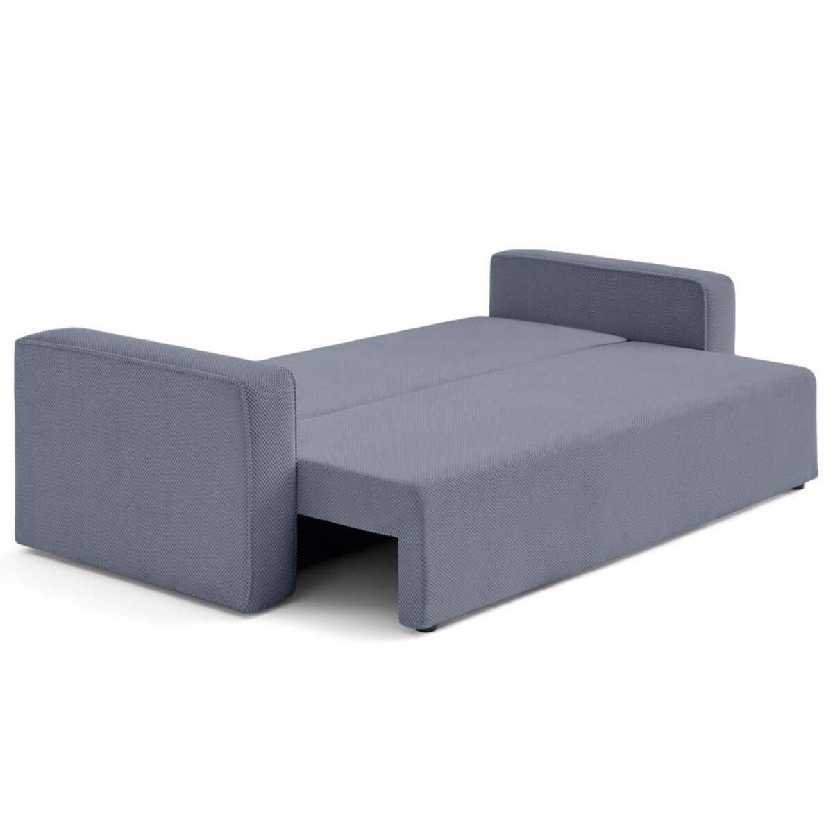 BEST MOBILIER Topaze - canapé droit 3 places convertible avec coffre en velours texturé