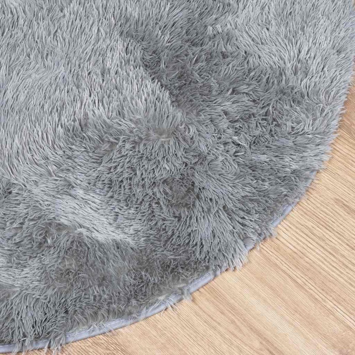 VIDAXL Tapis Shaggy a poils longs NAVARRA gris argente 160x160 cm