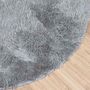 Voir la diapositive 4 : VIDAXL Tapis Shaggy a poils longs NAVARRA gris argente 160x160 cm