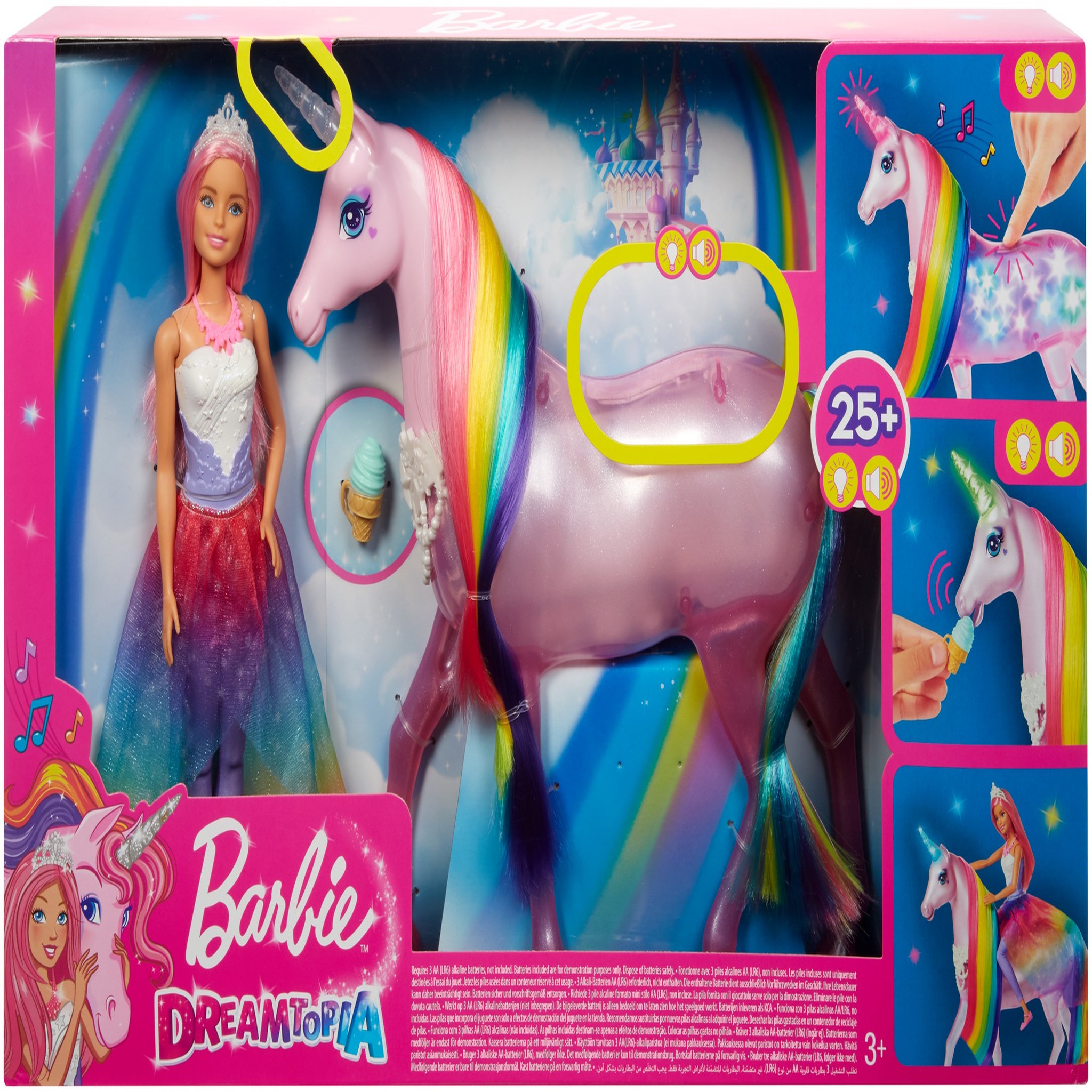 Voir la diapositive 9 : BARBIE Barbie et sa licorne lumières magiques - Barbie