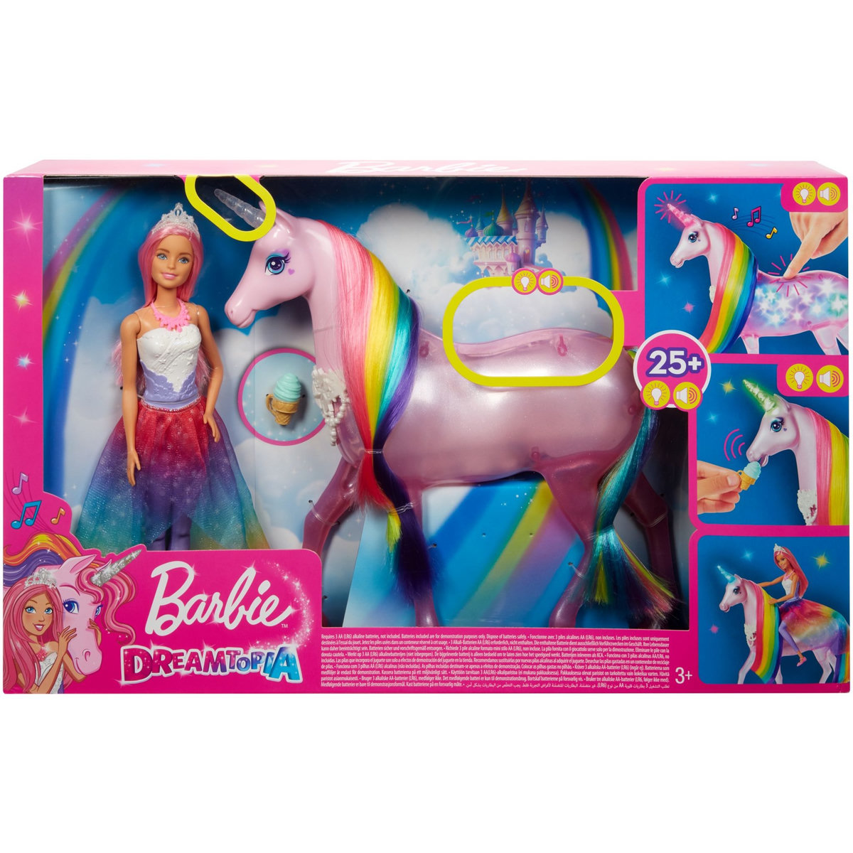 BARBIE Barbie et sa licorne lumières magiques - Barbie