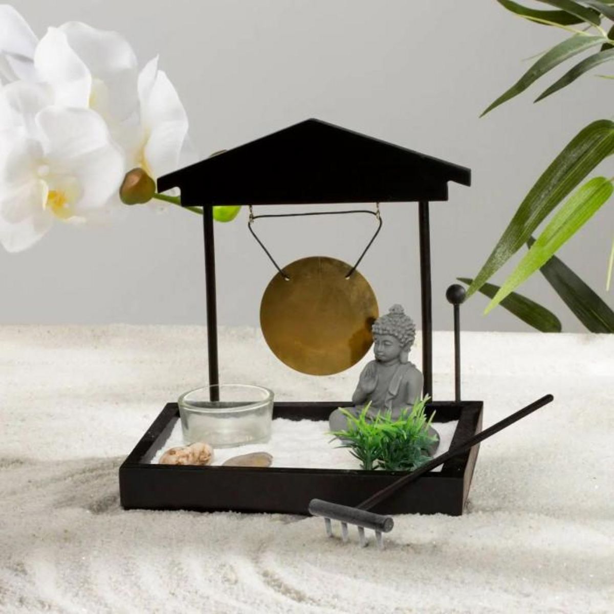 ATMOSPHERA Jardin zen Tori - 12 x 15 cm - Noir