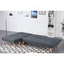 Voir la diapositive 5 : CONCEPT USINE Canapé scandinave convertible 5 places en tissu gris STOCKHOLM