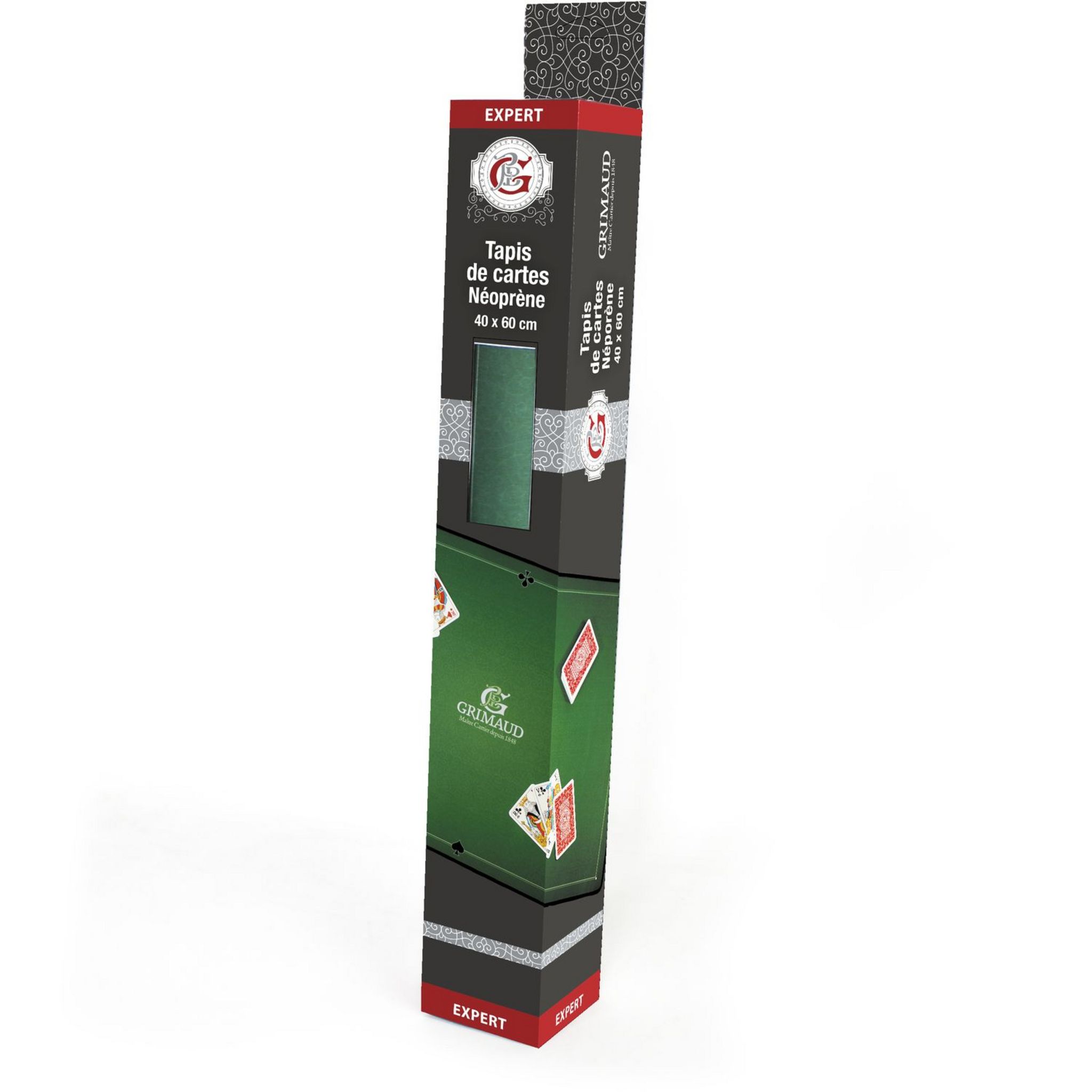 Tapis Belote Joker Vert 60 X 60 Cm - Fabrication Française - Anti-Dérapant