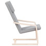Voir la diapositive 5 : VIDAXL Chaise de relaxation Gris clair Tissu