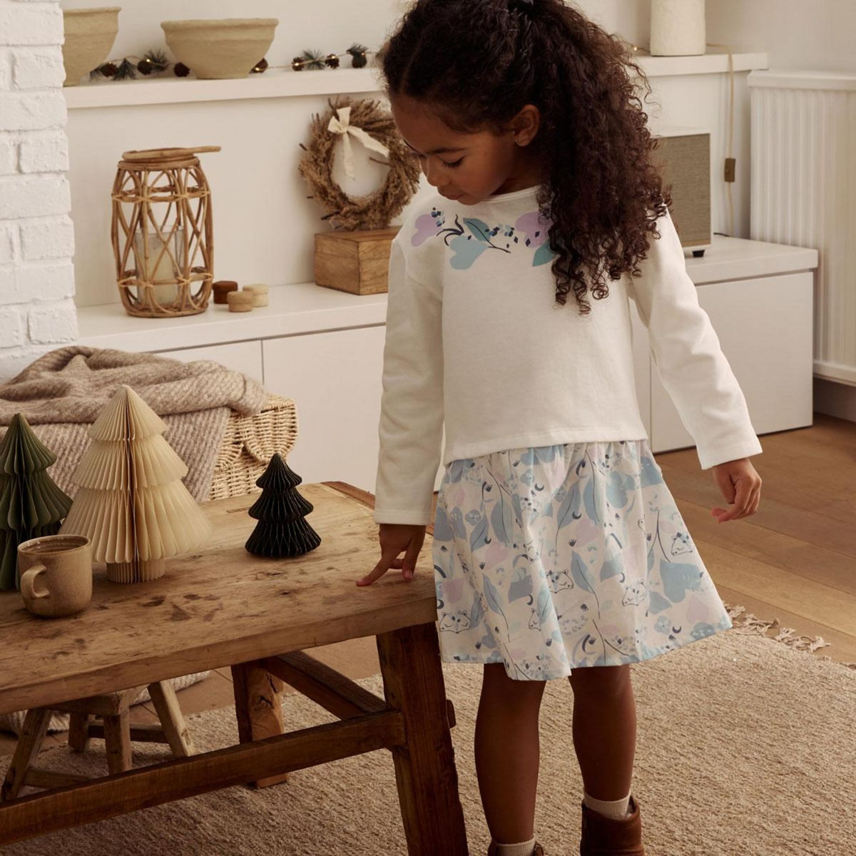 Petit Béguin Robe enfant en molleton Polarmoon