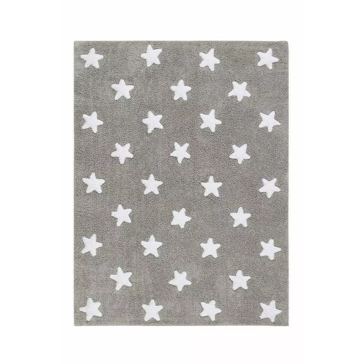 Lorena Canals Tapis coton motif étoile - gris - 120 x 160