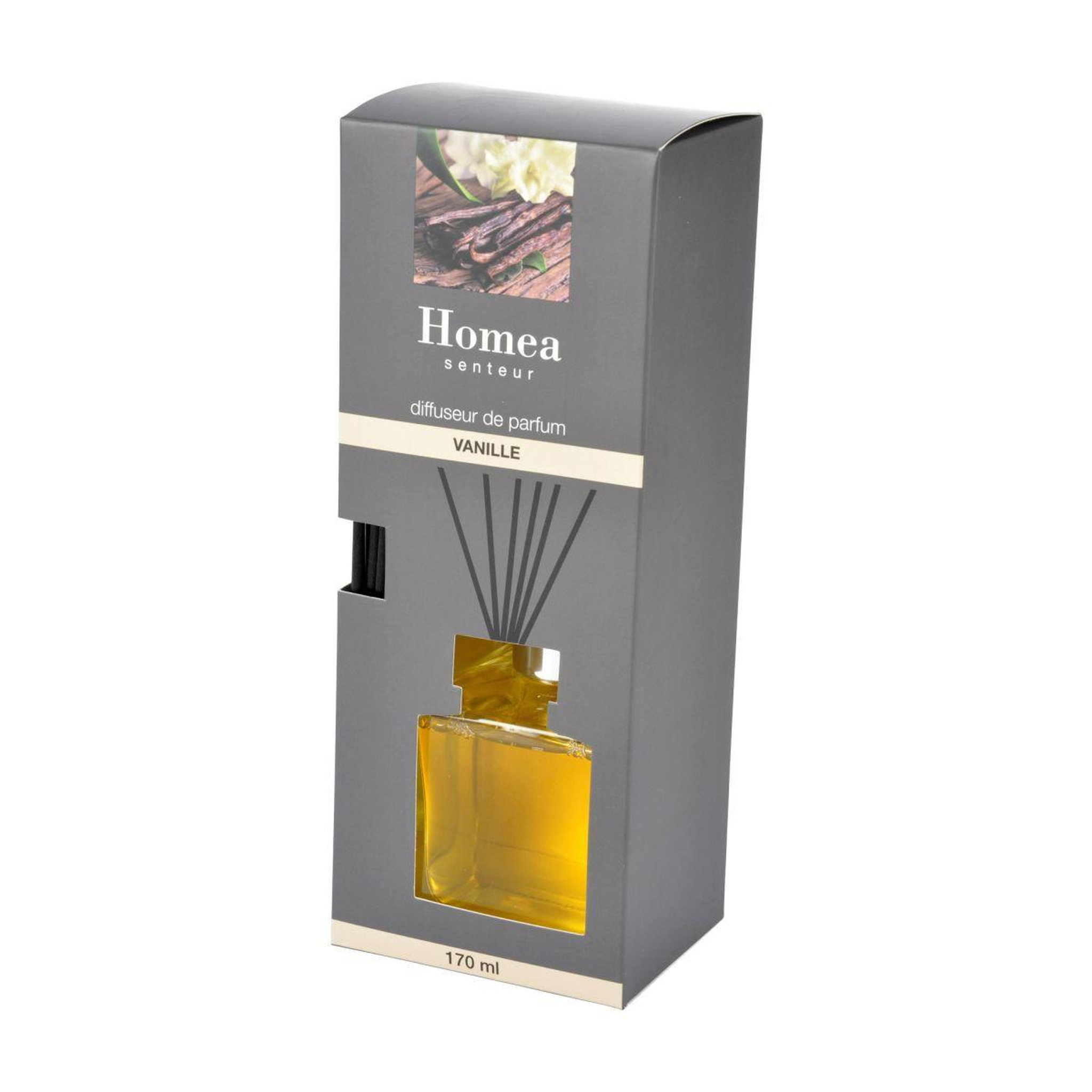 Voir la diapositive 2 : HOMEA Diffuseur de parfum  carré  170ml vanille