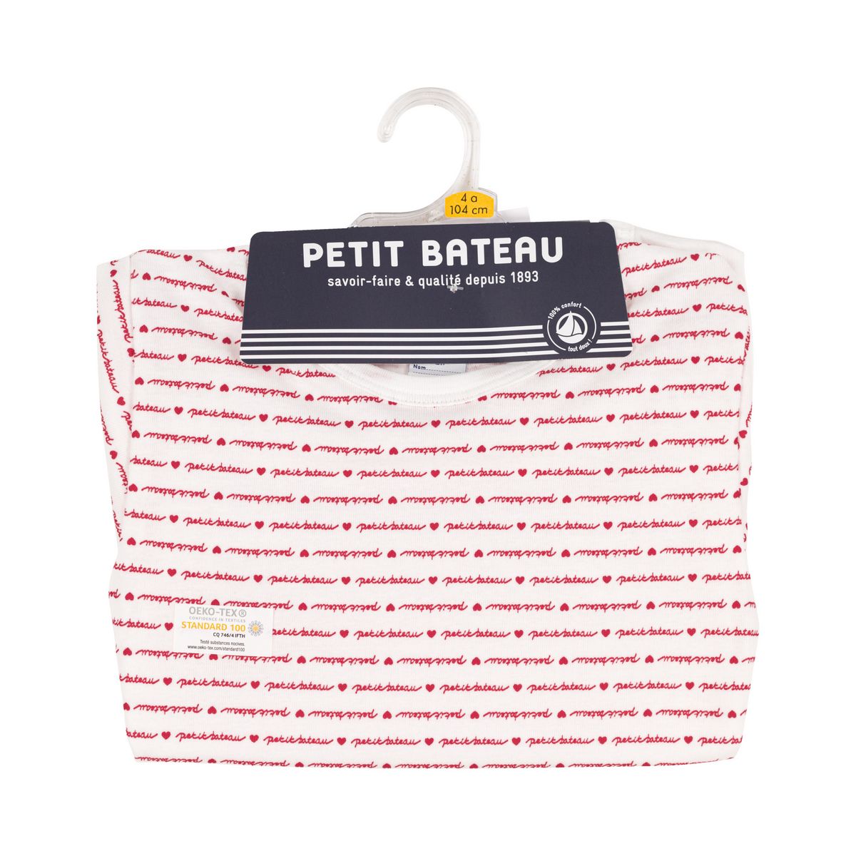 PETIT BATEAU Lot de 2 t-shirts manches courtes c&oelig;urs fille