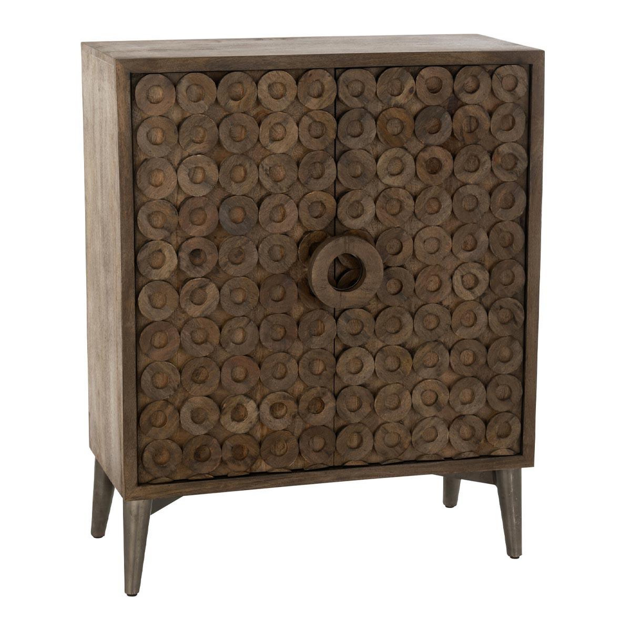 J-LINE Buffet 2 Portes en Bois  Anderson  113cm Marron
