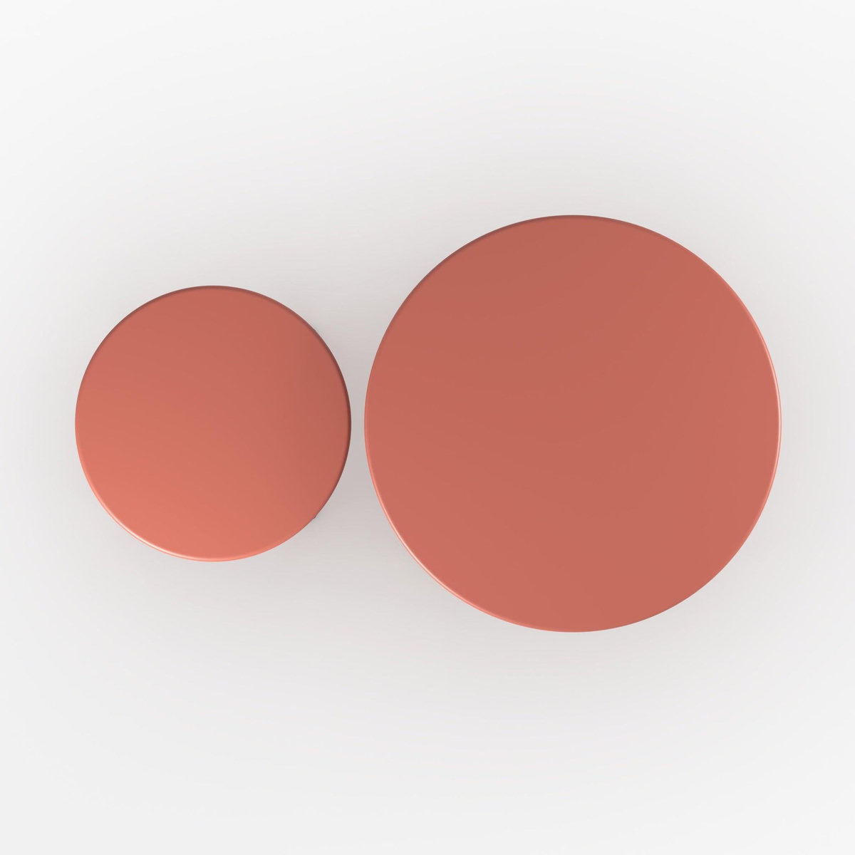 Rendez vous déco Tables d'appoint de jardin en métal terracotta (lot de 2)-Féria