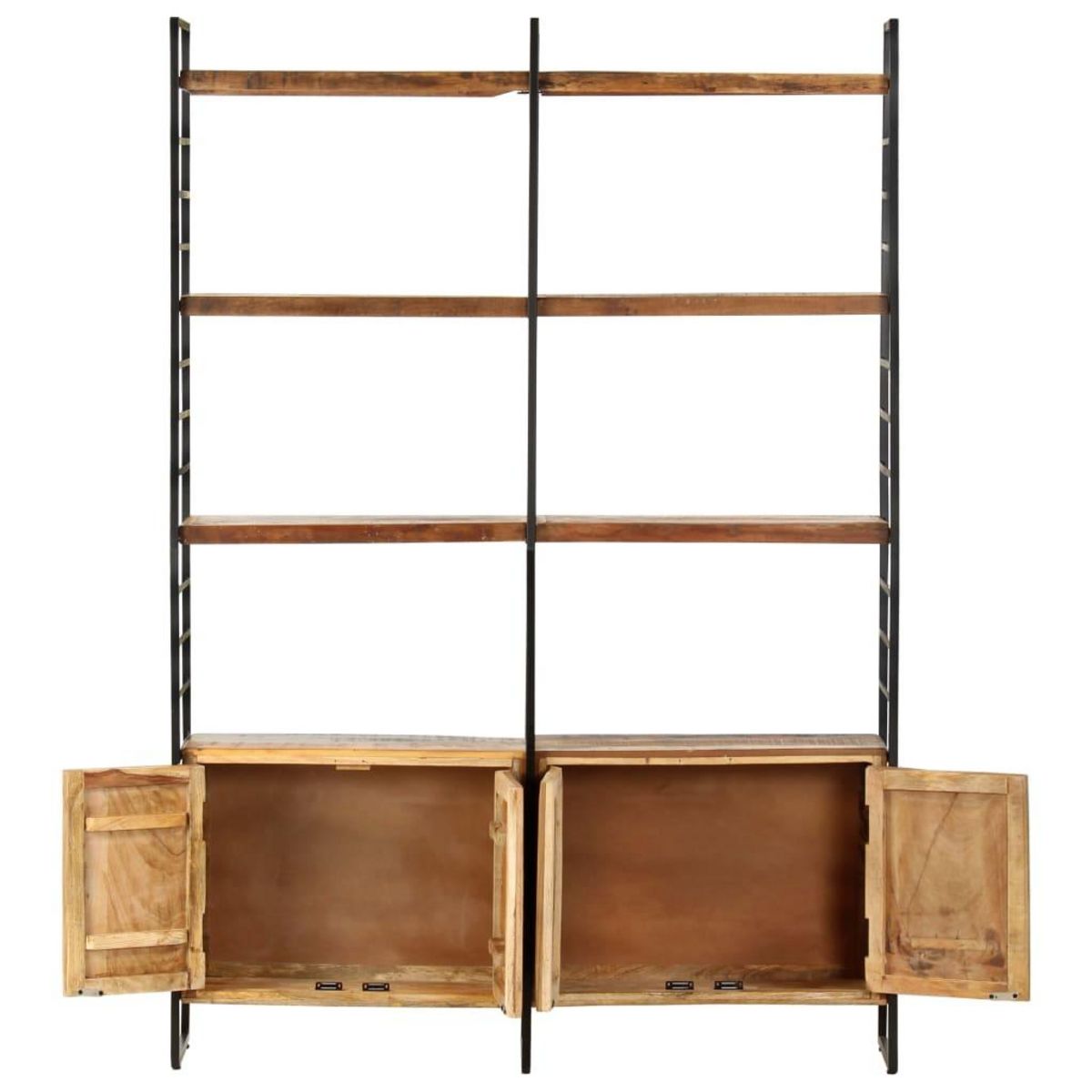 VIDAXL Bibliotheque 4 niveaux 124x30x180cm Bois solide de recuperation