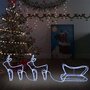 VIDAXL Decoration de Noël d'exterieur Renne et traîneau 576 LED